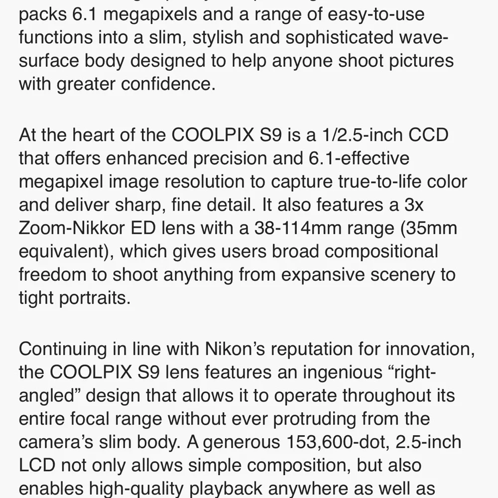 Nikon COOLPIX S9 6.1MP 3x Digital Camera - Silver